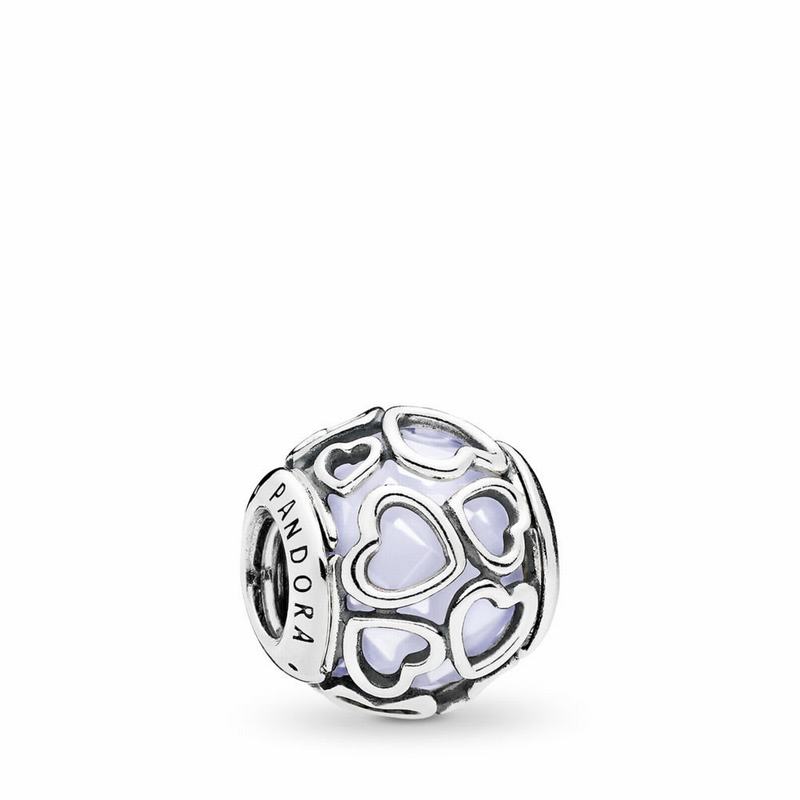 Pandora Encased In Love Charm Ireland - Sterling Silver/White/Crystal - 704291LFC